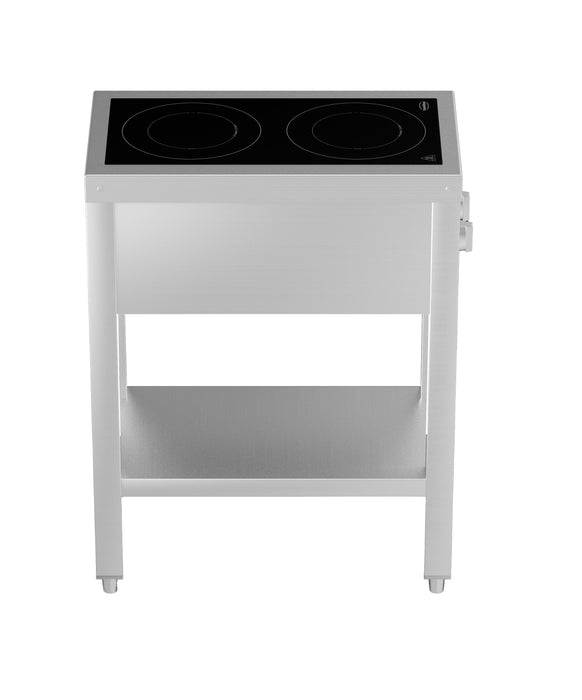 CombiSteel Induktionsherd 2 Zones Mit Offenem Unterbau