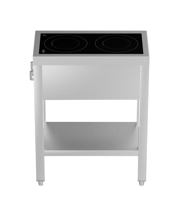 CombiSteel Induktionsherd 2 Zones Mit Offenem Unterbau