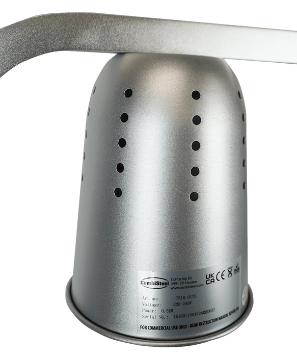 CombiSteel Wärmelampe Schwarz Silber