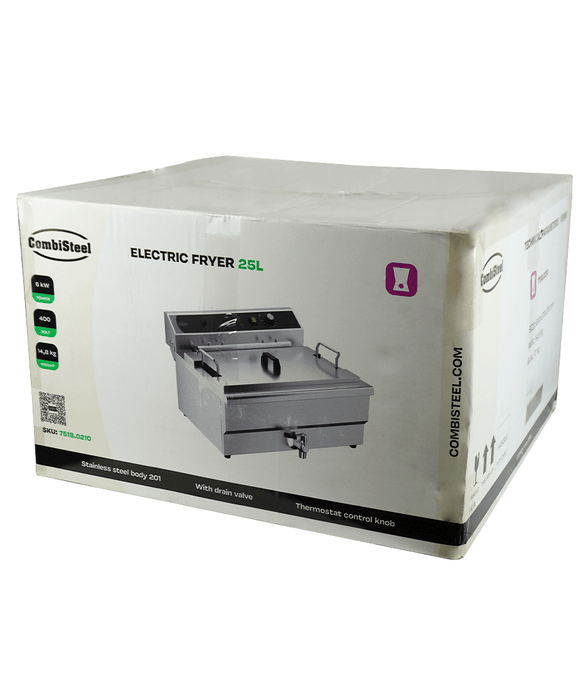 CombiSteel Elektro Tischfriteuse 25L - Mit Abflussventil