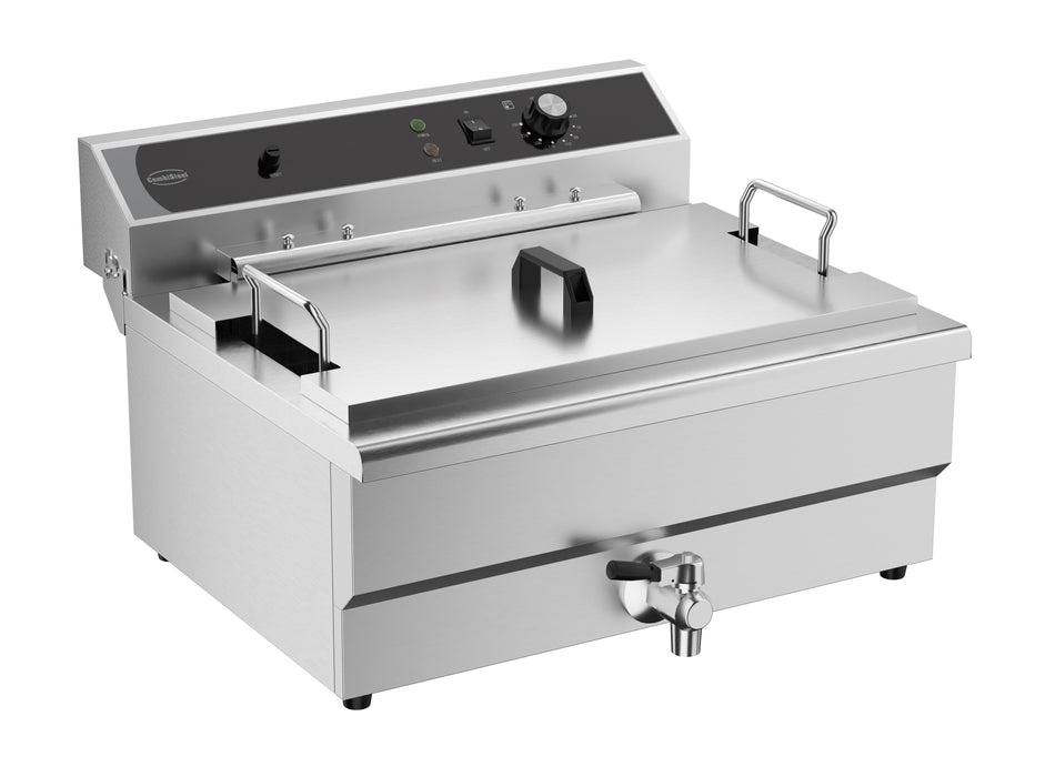 CombiSteel Elektro Tischfriteuse 25L - Mit Abflussventil