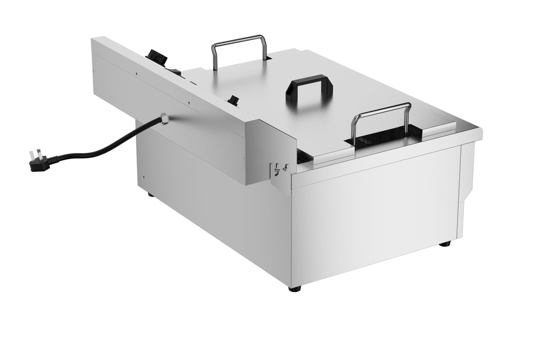 CombiSteel Elektro Tischfriteuse 25L - Mit Abflussventil