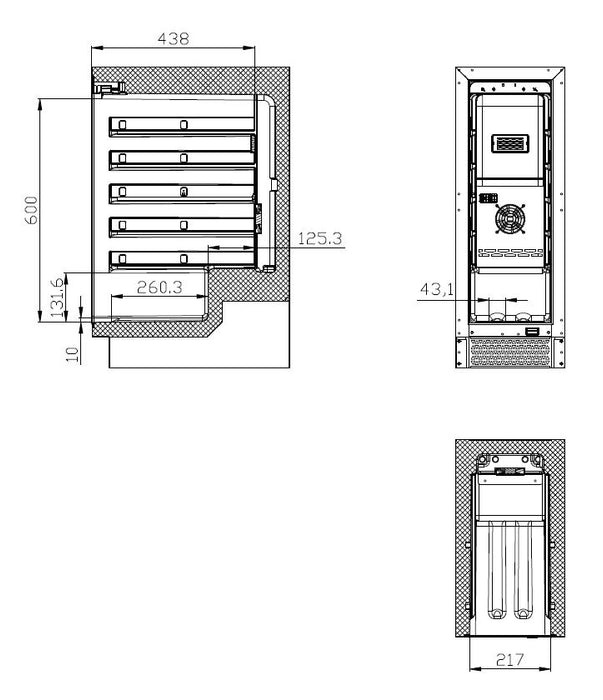 CombiSteel Weinkühlschranke 50L Single Zone