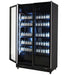 CombiSteel Kühlschrank 2 Glastüren Schwarz