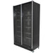 CombiSteel Kühlschrank 2 Glastüren Schwarz