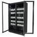 CombiSteel Kühlschrank 2 Glastüren Schwarz