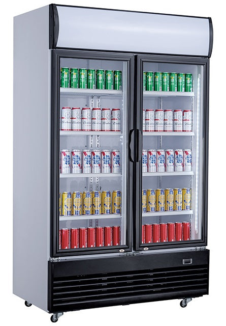 CombiSteel Kühlschrank 2 Glastüren 1000L