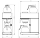 CombiSteel Kaffeemaschine Inkl. 2 Kaffeekanne Aus Glas 1.8L