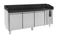 CombiSteel Pizzatisch 3 Türen Schwarze Granit-Arbeitsplatte | 7950.0054