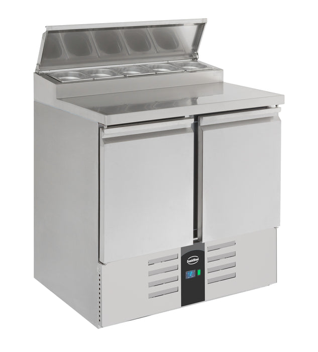 CombiSteel Saladette 2 Türen 5 × 1/6Gn Behälter