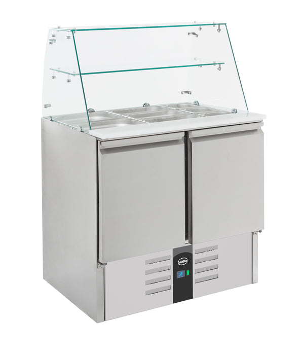 CombiSteel Gekühlte Saladette Mit Glas 2 Türen