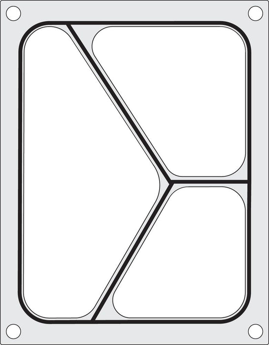 Matrize für Versiegelungsmaschine, HENDI, ein dreiteiliger Behälter (227x178 mm)