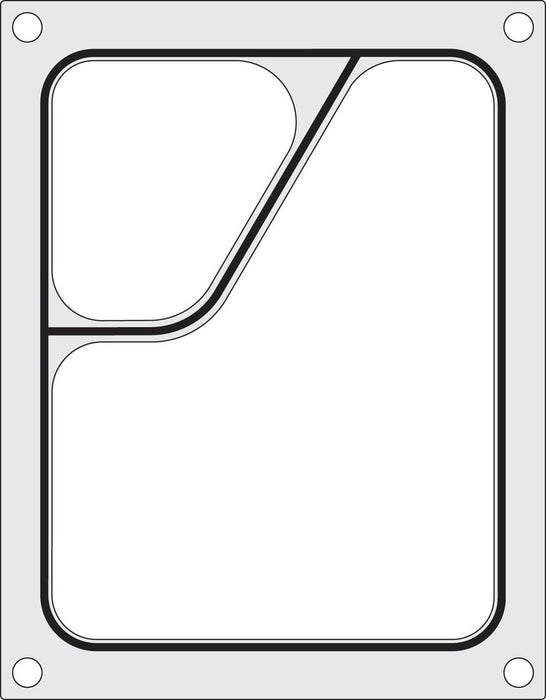 Matrize für Versiegelungsmaschine, HENDI, ein zweiteiliger Colt-Behälter (227x178 mm)