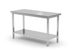 Zentraler Arbeitstisch – verschraubt, HENDI, Profi Line, 1800x700x(H)850mm