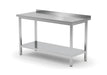 Wandtisch mit Ablage – verschraubt, Tiefe 600 mm, HENDI, Profi Line, 1000x600x(H)850mm