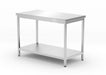 Mitteltisch mit Ablage – verschraubt, Tiefe 600 mm, HENDI, Profi Line, 1200x600x(H)850mm