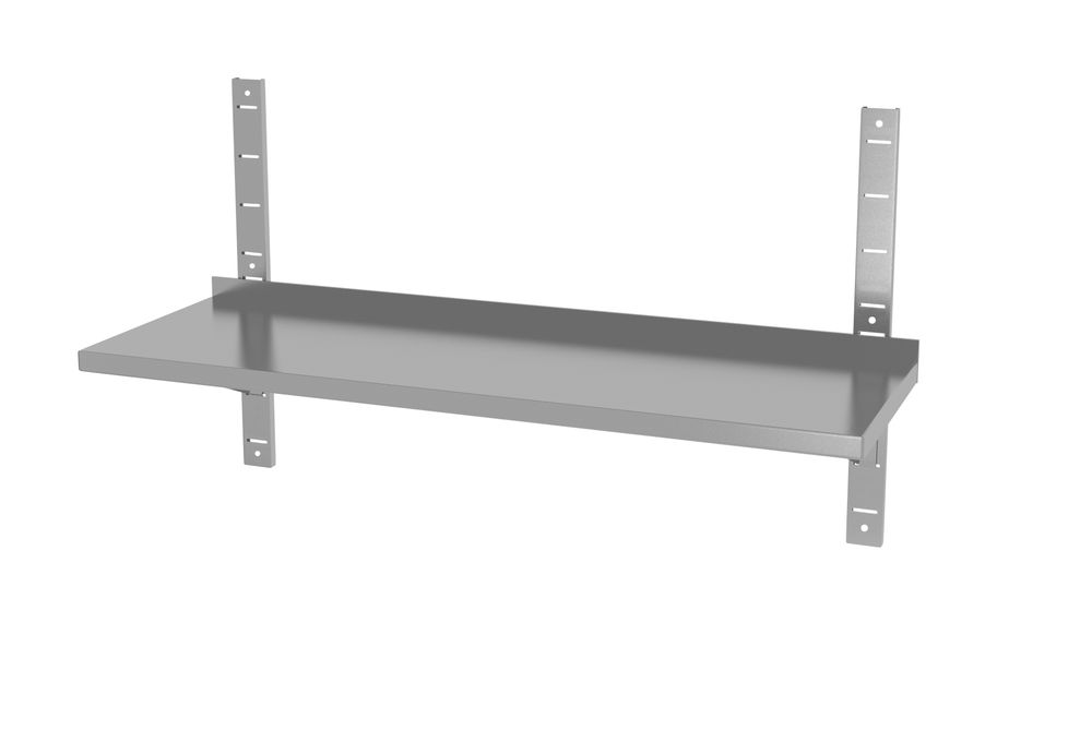 Wandablage einstellbar, einfach, mit 2 Halterungen, HENDI, 1200x300x(H)600mm