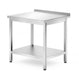 Wandtisch mit Ablage – verschraubt, Tiefe 700 mm, HENDI, Profi Line, 800x700x(H)850mm