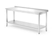 Wandtisch mit Ablage – verschraubt, Tiefe 700 mm, HENDI, Profi Line, 1800x700x(H)850mm