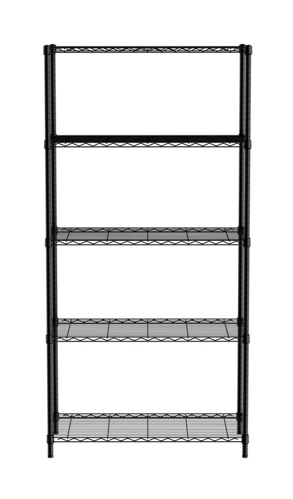 Lagerregal mit 5 Fächern, HENDI, Schwarz, 910x455x(H)1830mm
