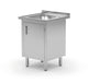 Waschtisch, verschweißt, mit Schrank- und Scharniertüren, HENDI, Profi Line, 600x600x(H)850mm