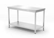 Mitteltisch mit Ablage – verschraubt, Tiefe 600 mm, HENDI, Kitchen Line, 1200x600x(H)850mm