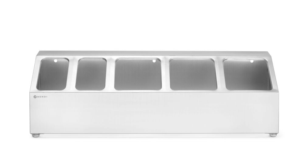 Halterung für Gastronorm-Behälter, HENDI, 5 Fächer, 745x245x(H)215mm