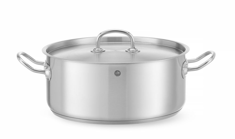 Topf niedrig - mit Deckel, HENDI, Kitchen Line, 7,3L, ⌀280x(H)120mm