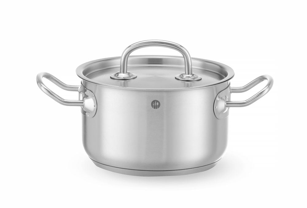 Kochtopf, mittel - mit Deckel, HENDI, Kitchen Line, 1,8L, ⌀160x(H)95mm