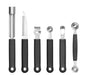 Dekoriermesserset - 6-teilig, HENDI, Schwarz, 280x100x(H)50mm