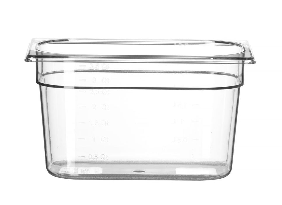 Gastronorm-Behälter 1/4, HENDI, Profi Line, GN 1/4, 5,5L, Transparent, 265x162x(H)200mm