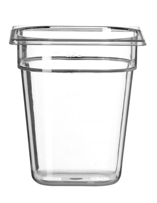 Gastronorm-Behälter 1/6, HENDI, Profi Line, GN 1/6, 3,4L, Transparent, 176x162x(H)200mm