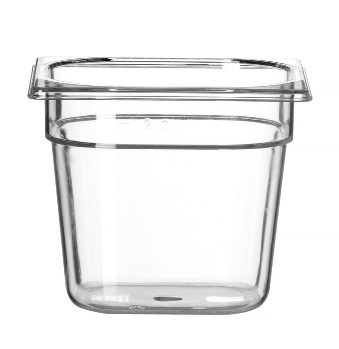 Gastronorm-Behälter 1/6, HENDI, Profi Line, GN 1/6, 2,4L, Transparent, 176x162x(H)150mm