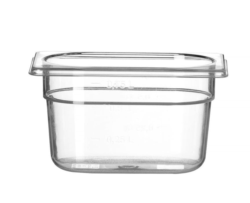 Gastronorm-Behälter 1/9, HENDI, Profi Line, GN 1/9, 1L, Transparent, 176x108x(H)100mm