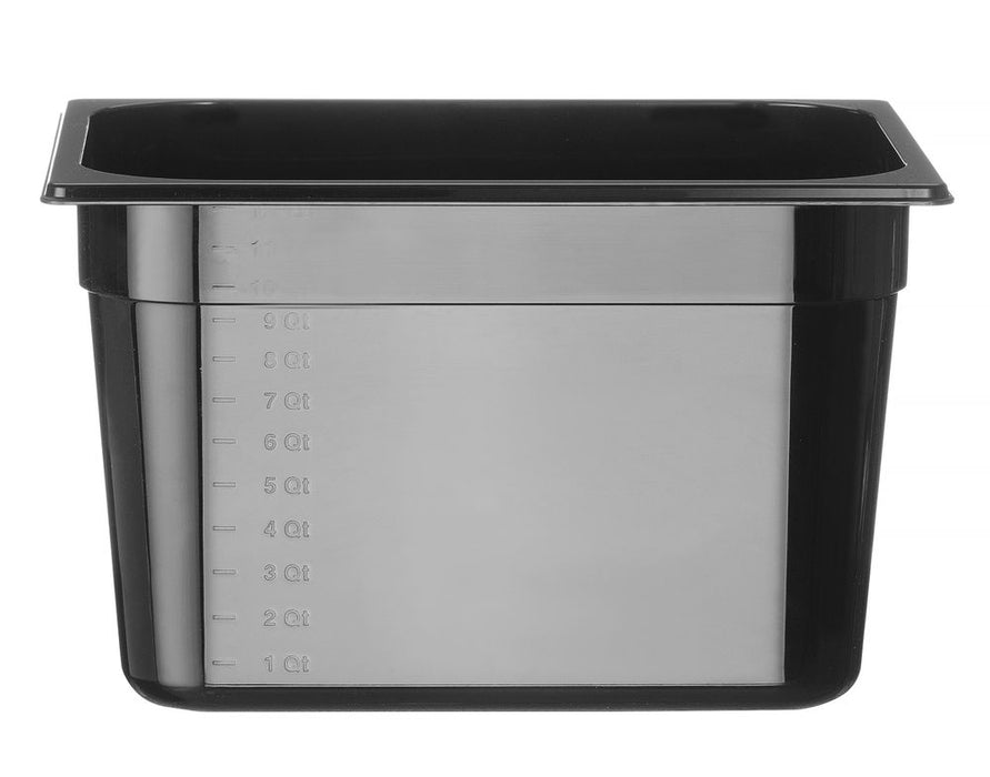 Gastronorm-Behälter 1/2, HENDI, Profi Line, 12,5L, Schwarz, 325x265x(H)200mm