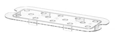 Perforiertes Abtropfgitter für Gastronorm-Behälter aus Polycarbonat, HENDI, Profi Line, GN 1/3, Transparent, 266x116mm