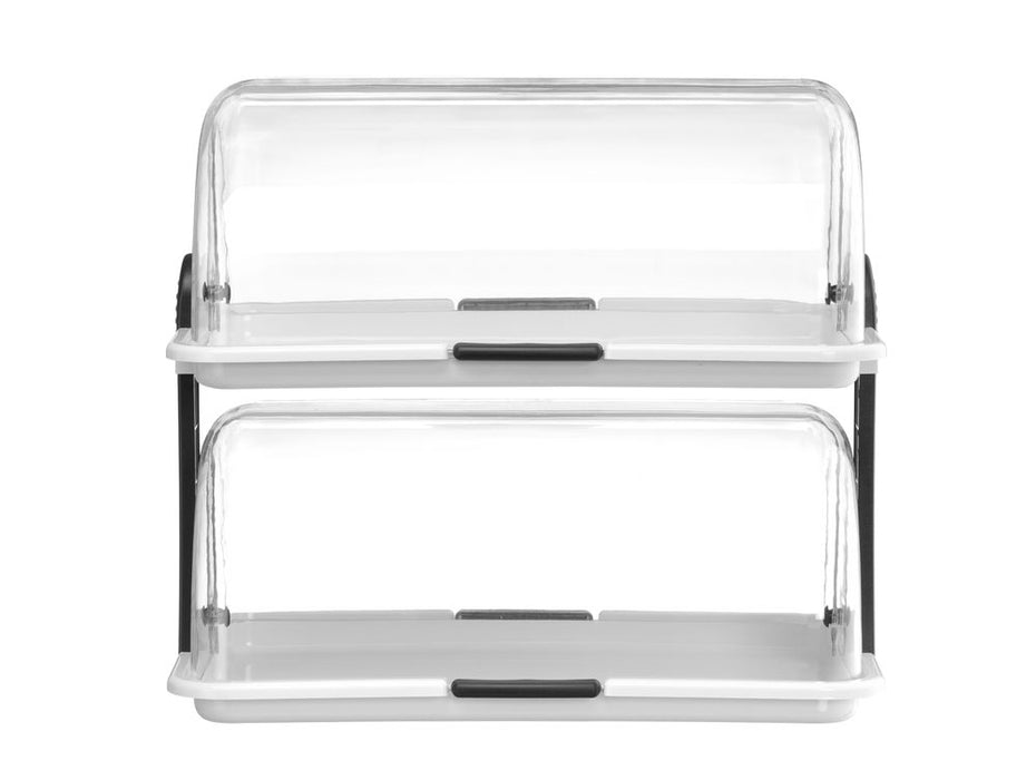 Rolltop-Display, HENDI, Weiß, 475x325x(H)415mm, Rechteckig