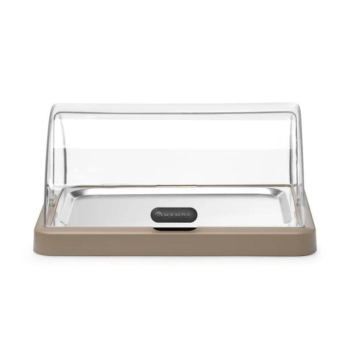 Rolltop Kühldisplay Duo UNIQ, HENDI, designed by Robert Bronwasser, Doppelt, Beige, 480x355x(H)480mm, Rechteckig