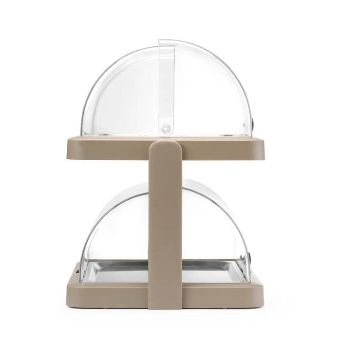 Rolltop Kühldisplay Duo UNIQ, HENDI, designed by Robert Bronwasser, Doppelt, Beige, 480x355x(H)480mm, Rechteckig