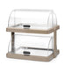 Rolltop Kühldisplay Duo UNIQ, HENDI, designed by Robert Bronwasser, Doppelt, Beige, 480x355x(H)480mm, Rechteckig