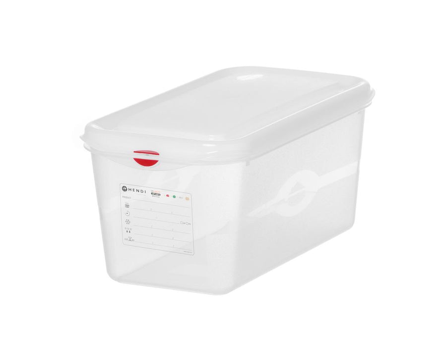 GN 1/3 Behälter, Polypropylen, HENDI, GN 1/3, 6L, Transparent, 325x176x(H)150mm, Rechteckig