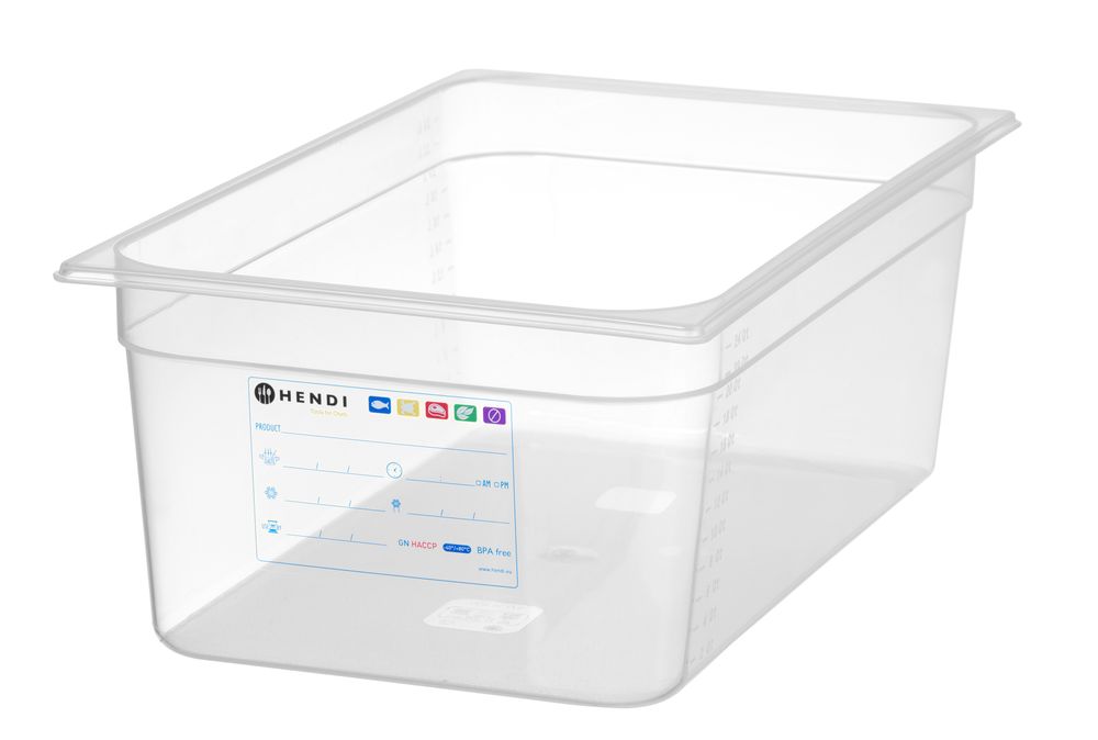 Gastronorm-Behälter 1/1, HENDI, GN 1/1, 28L, Transparent, 530x325x(H)200mm