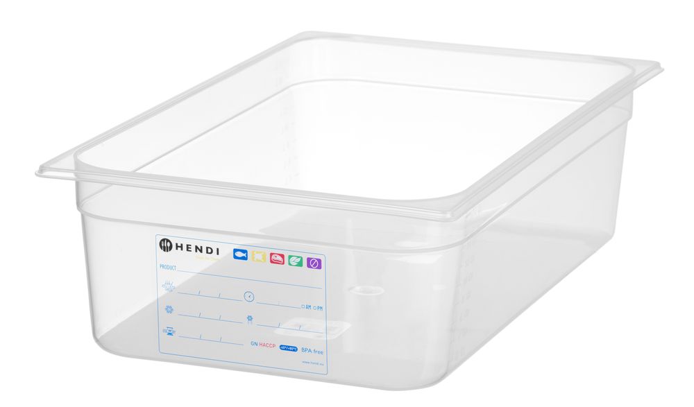 Gastronorm-Behälter 1/1, HENDI, GN 1/1, 21L, Transparent, 530x325x(H)150mm