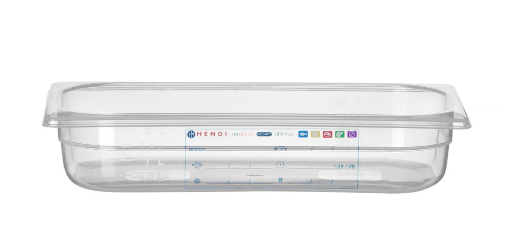 Gastronorm-Behälter 1/3, HENDI, GN 1/3, 2,5L, Transparent, 325x176x(H)65mm