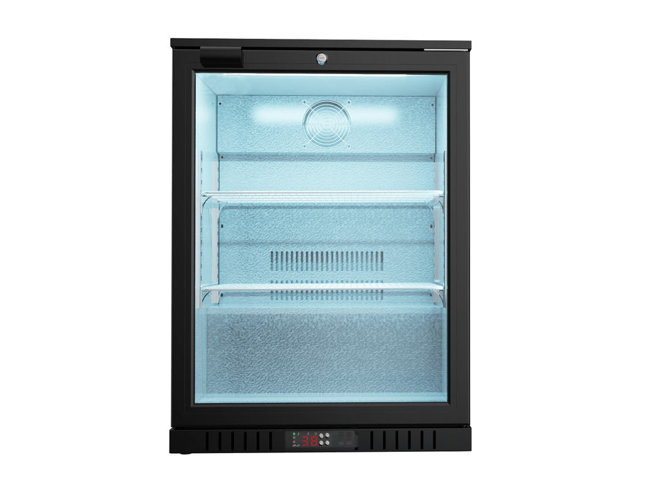 Bar Display Cooler, eine Flügeltür, 600x530x835 mm (BxTxH), schwarz