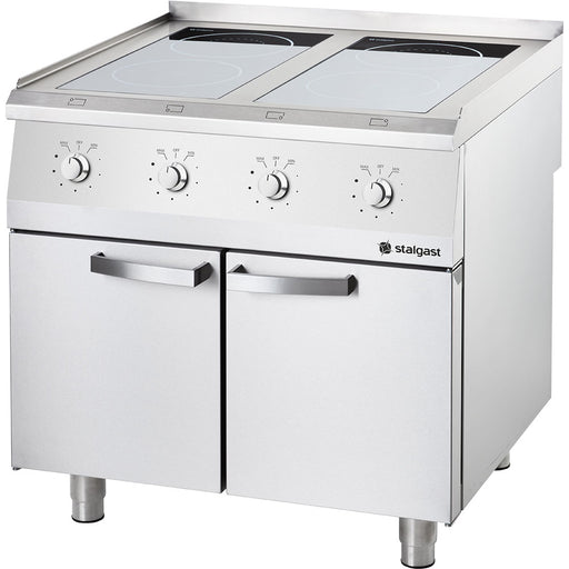 Stalgast Edelstahl Induktionsherd mit 2 bzw. 4  Kochfeldern, geschlossener Unterschrank, Serie 700 ND - ELB Gastro