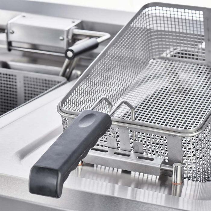 Stalgast Elektro-Fritteuse als Tischgerät Serie 700 ND, Doppel-Fritteuse, 800x700x250 mm (BxTxH) - ELB Gastro