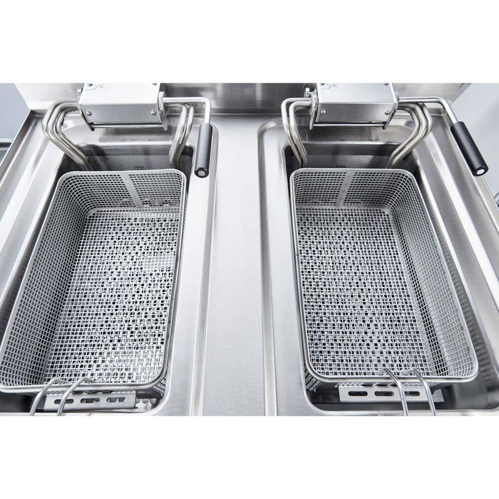 Stalgast Elektro-Fritteuse als Tischgerät Serie 700 ND, Doppel-Fritteuse, 800x700x250 mm (BxTxH) - ELB Gastro