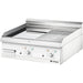 Stalgast verchromte Elektro-Griddleplatte als Tischgerät, glatte bzw. gerillte Grillfläche, Serie 700 ND - ELB Gastro