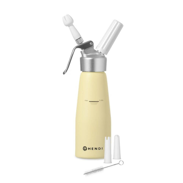 HENDI Sahnespender 0,5 l – Pastellgelb | Design Edition